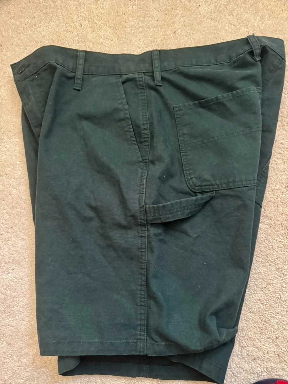 NWOT Dark Green Cargo Shorts. Size 38